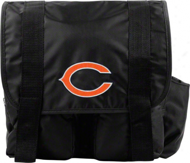 Chicago Bears Black Sitter Diaper Bag