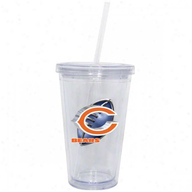 Chicago Bears Double Wall Tumbler With Straw