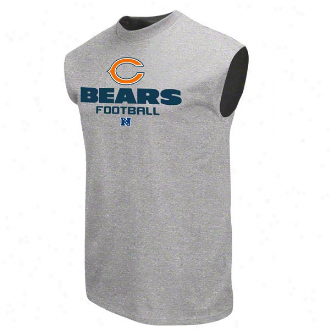 Chicago Bears Gray Critical Victory V Sleeveless T-shirt
