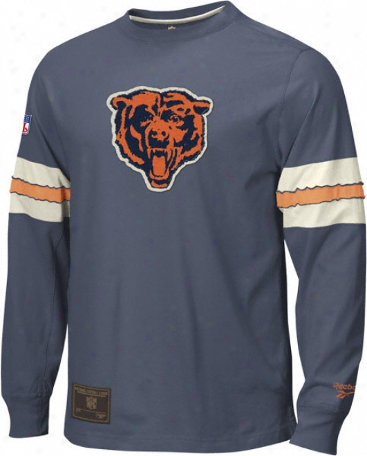 Chicago Bears Gridiron Classics Throwback Logo Long Sleeve Jersey Crew