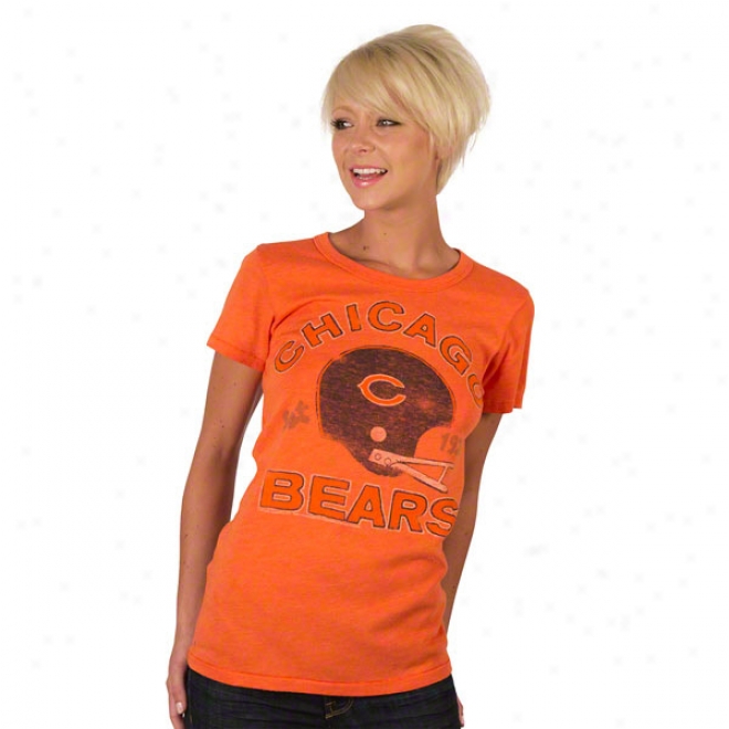 Chicago Bears Heather Vintage Helmet Women's T-shirt