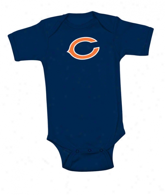 Chicago Bears Infant Navy Logo Premier Creeper