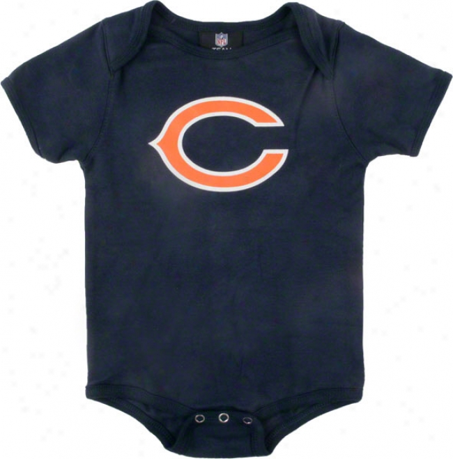 Chicago Bears Infant Navy Reeebok Logo Creeper