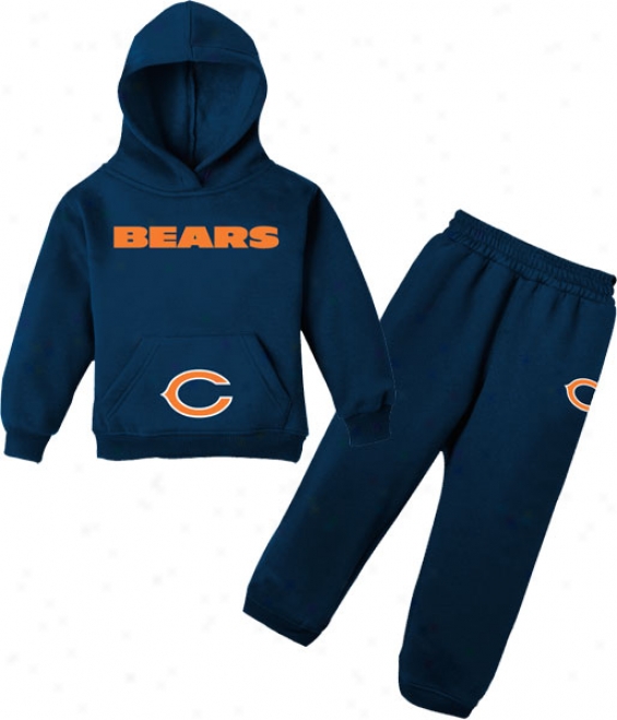 Chicago Bears Kid's 4-7 Fleece Hoodie And Pant Set