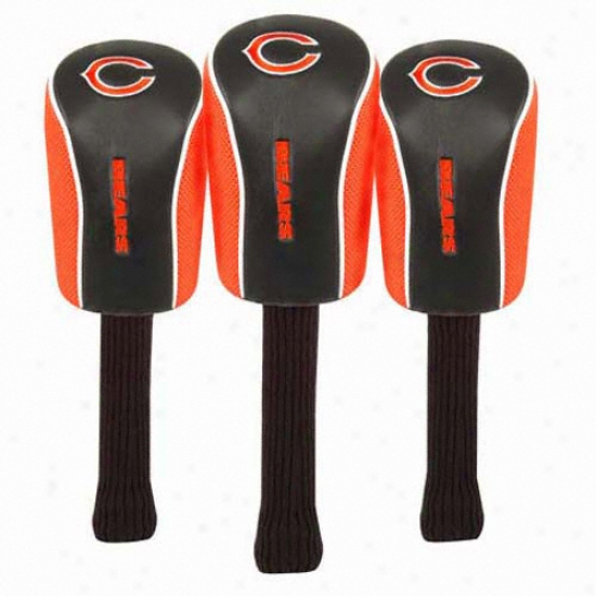 Chicago Bears Mesh Barrel Headcover - Set Of 3