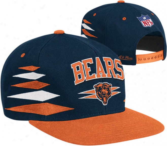 Chicago Bears Mitchell & Ness Throwback Diamond 2 Tone Adjustable Snapback Hat