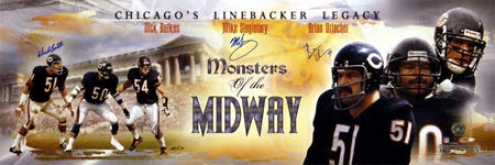 Chicago Bears Monsters Of Thr Midway Autographed Panoramic Photogarph