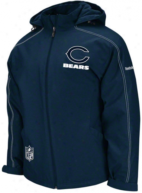 Chicago Bears Navy 2011 Sideline Static Storm Heavyweight Jacket