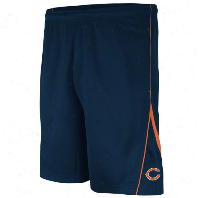 Chicago Bears Navy Classic Synthetic Shorts