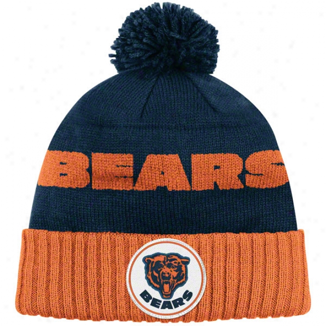 Chicago Bears Navy Mitchell & Ness Throwbacks Cuffed Pom Knit Cardinal's office