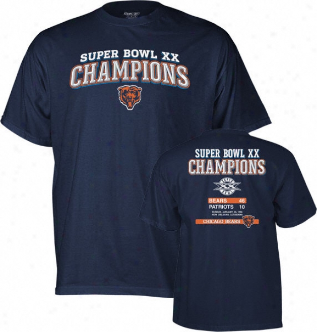 Chixago Bears -navy- Super Bowl Xx Champions Commemorative T-shirt