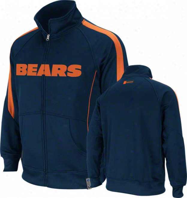 Chicago Bears Navy Tailgate Time Track Jacket