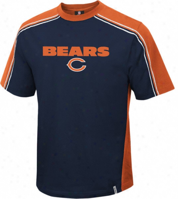 Chicsgo Bears Navy Upgrade Short Sleeve Crew