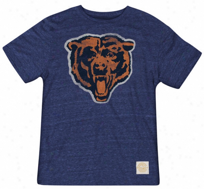 Chicago Bears Retro Sport Bigger Better Retro Logo Tri-blend T-shirt