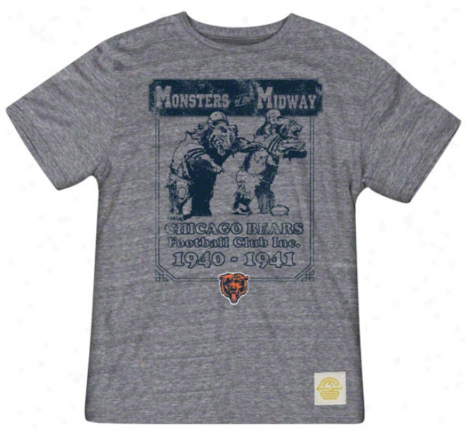 Chicago Bears Retro Sport Grey Monsters Classic Tri-blend T-shirt