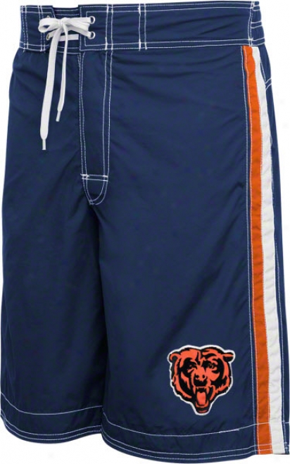 Chicago Bears Solid Team Color Nylon Twill Board Shorts