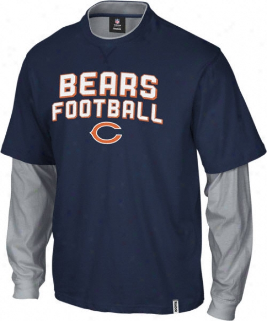 Chicago Bears Splitter Laysred Long Sleeve T-shirt