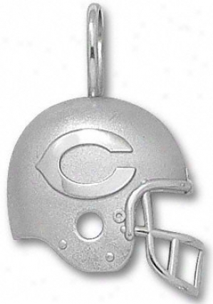 Chicago Bears Sterling Silver Helmet Pendant