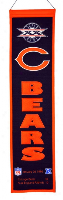 Chicago Bears Super Bowl Xx Heritage Banner