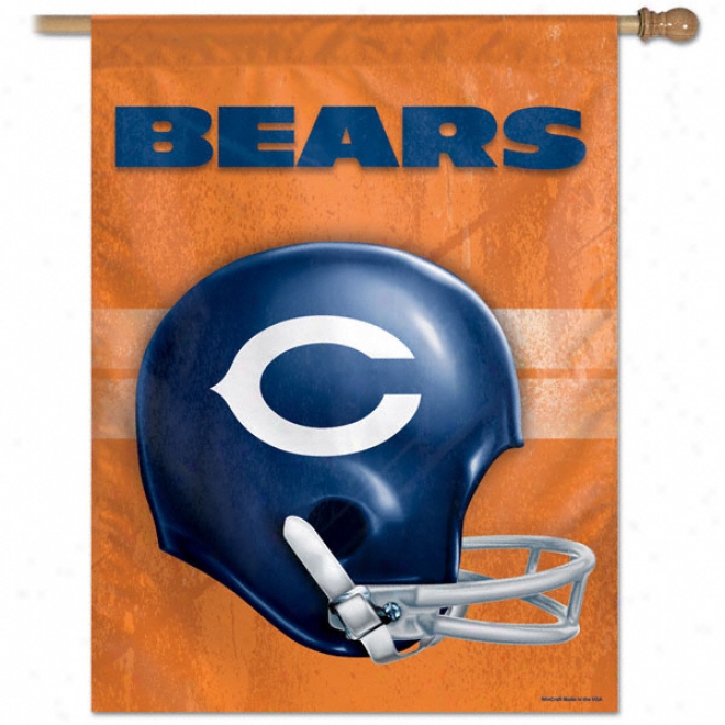 Chicago Bears Throwback Vertical Flag: 27x37 Banner