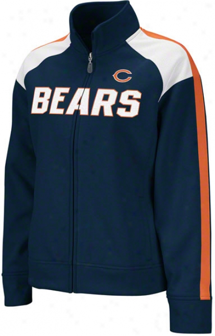 Chicago Bears Women's Bonded Navy Track Jacket