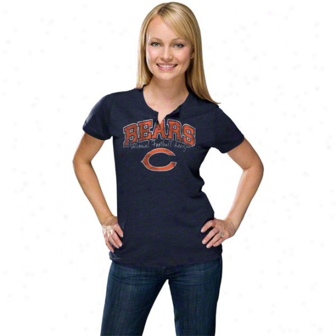 Chicago Bears Womsn's Champion Swagger Ii Navy T-shirt