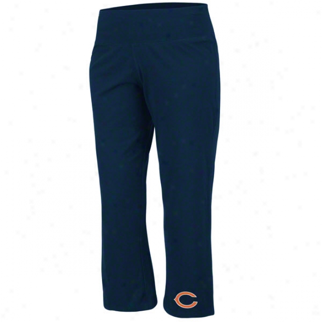 Chicago Bears Women's Classic Stretch Navy Cropped Pants