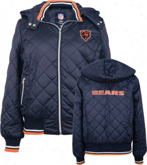 Chicago Bears -women's- Diamond Quilted Full Zip Cucullate Jacket