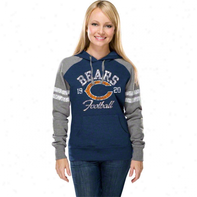 Chicago Bears Women's Gameday Heroes Ii Navy Hooded Sweatshirt