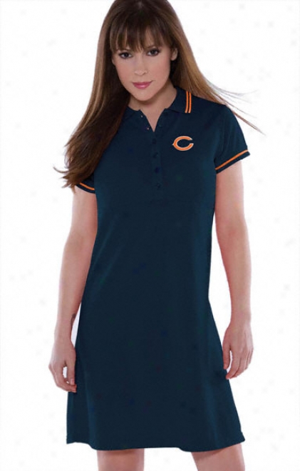 Chicago Bears Women's Pique Polo Dress - By Alyssa Milano