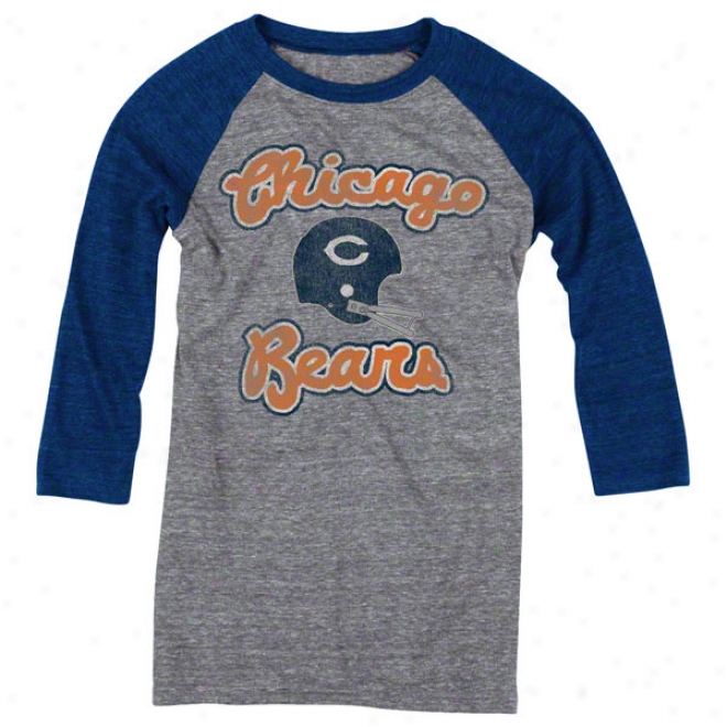 Chicago Bears Women's Take Back Tri-blend 3/4 Sleeve Raglan T-shirt