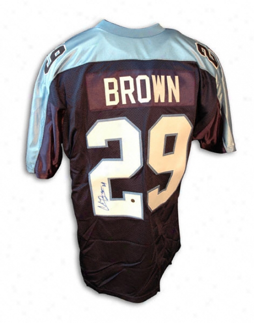 Chris Brown Autographed Bpuue Jersey