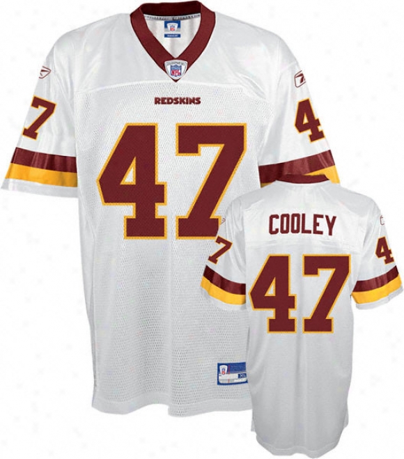 Chris Cooley Jersey: Reebok White Replica #47 Washington Redskins Jersey