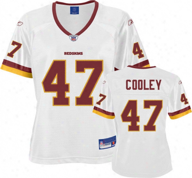 Chris Cooley White Reebok Premier Washington Redskins Women's Jersey