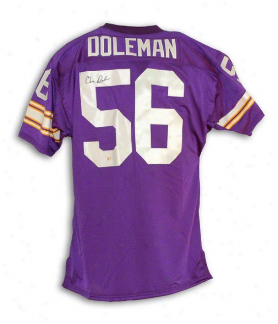 Chris Doleman Autographed Minnesota Vikings Autographed Purple Throwback Jetsey