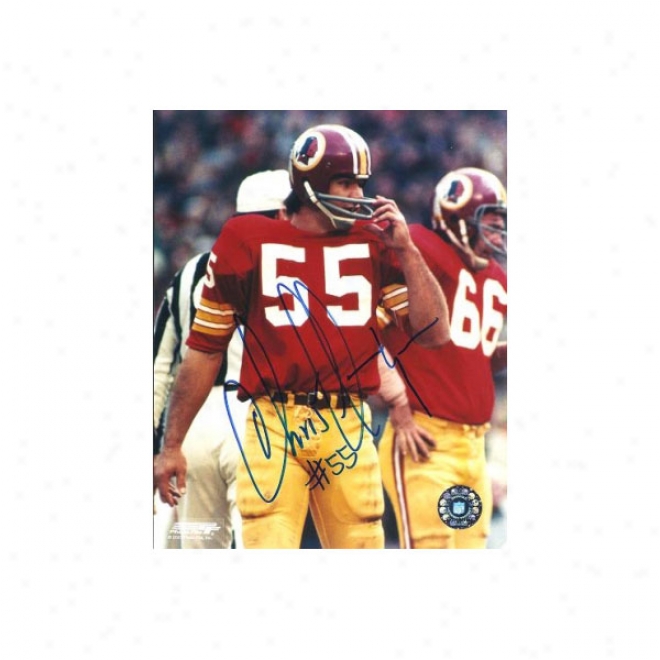 Chris Hamburger Autographed Washington Redsikns 8x10 Photo