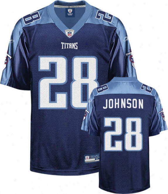 Chris Johnson Jersey: Reebok Navy Replica #28 Tennessee Titans Jersey