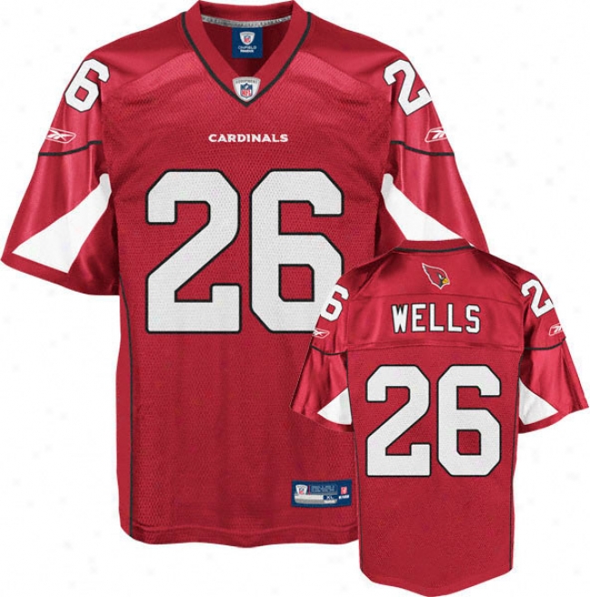 Chris &quotbeanie&quot Wells Red Reebok Nfl Replica Arizona Cardinals Youth Jersey