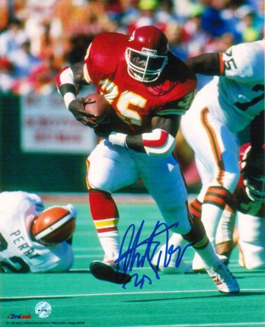 Christian Okoye Autographed Kansas City Chiefs 8x10 Photo