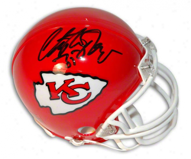 Christian Okoye Autographed Kanss City Chieefs Mini Helmet