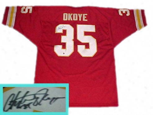 Christian Okoye Kansas City Chiefs Autographed Throwback Jersey