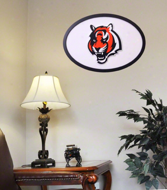 Cincinnati Bengals 31 Inch Logo Wall Art