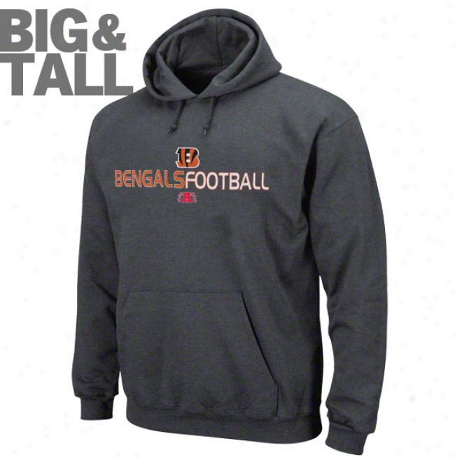 Cincinnati Bengals Big & Tall Charcoal First & Goal Iv Hooded Sweatshirt