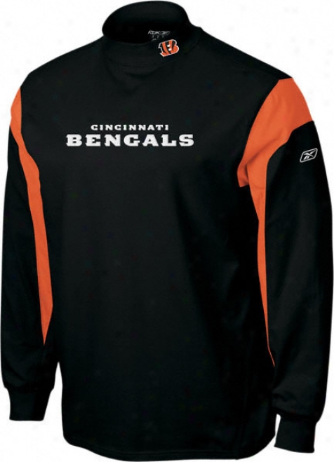 Cincinnati Bengals -blaack- 2008 ''ground Control'' Long Sleeve Coaches Mock