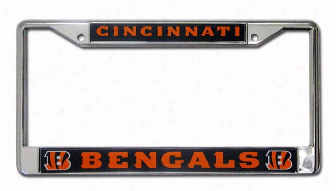 Cincinnati Bengals Chrome Permission Plate Frame