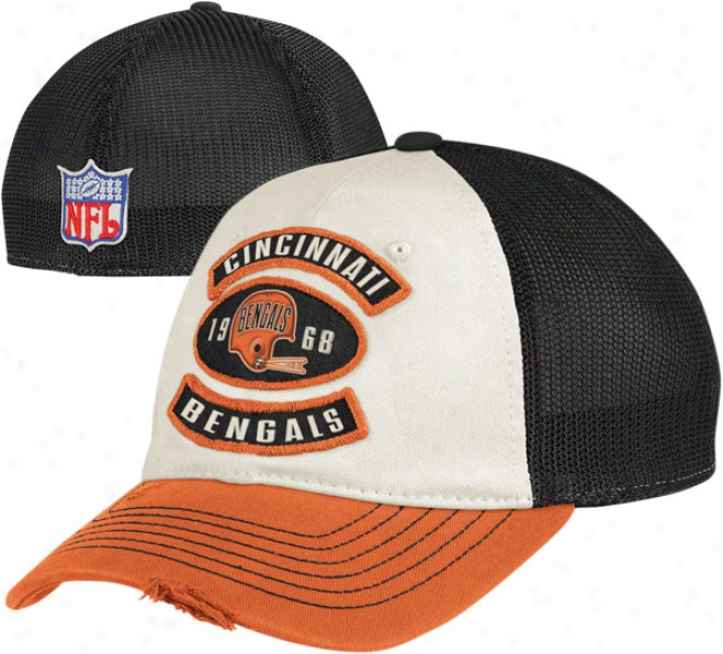 Cincinnati Bengals Flex Hat: Established Date Mesh Back Lifestyle Slouch Flex Hat