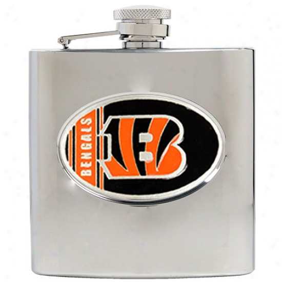 Cincinnati Bengals Hip Flask With Oval Emblem