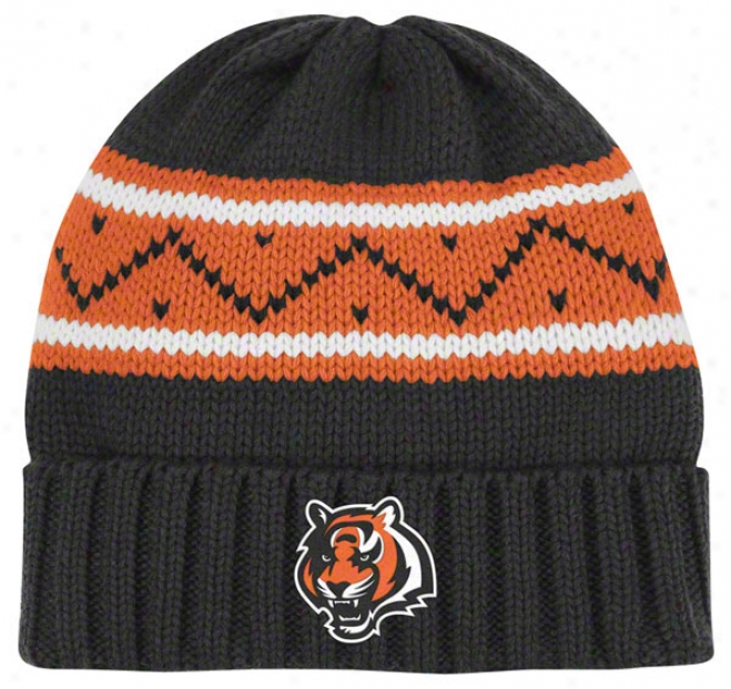 Cincinnati BengalsK nit Hat: Jacquard Cuffed Knit Hat