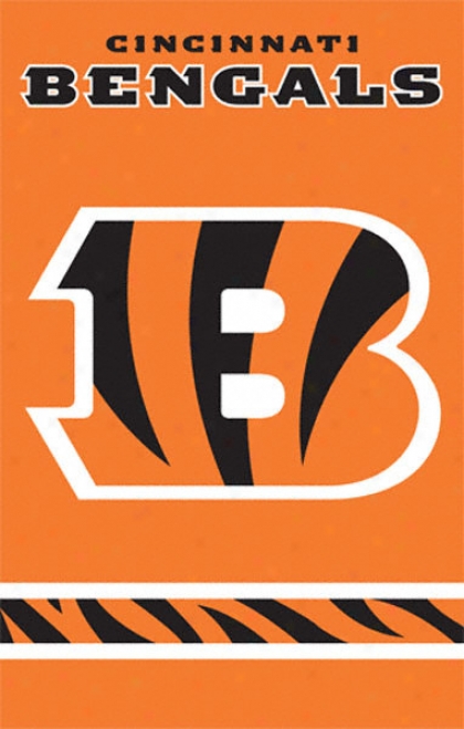Cincinnati Bengals (orange) 2-sided Applique Banner Flag