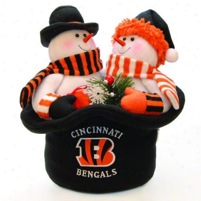 Cincinnati Bengals Plush Snowman Top Hat